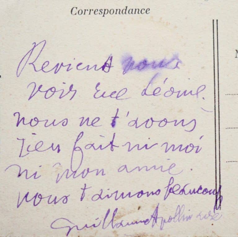 Émouvante lettre d&rsquo;Apollinaire à Max Jacob écrite en 1907.