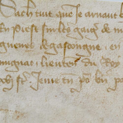 Rétribution de soldats en Gascogne durant le Guerre de Cent ans.