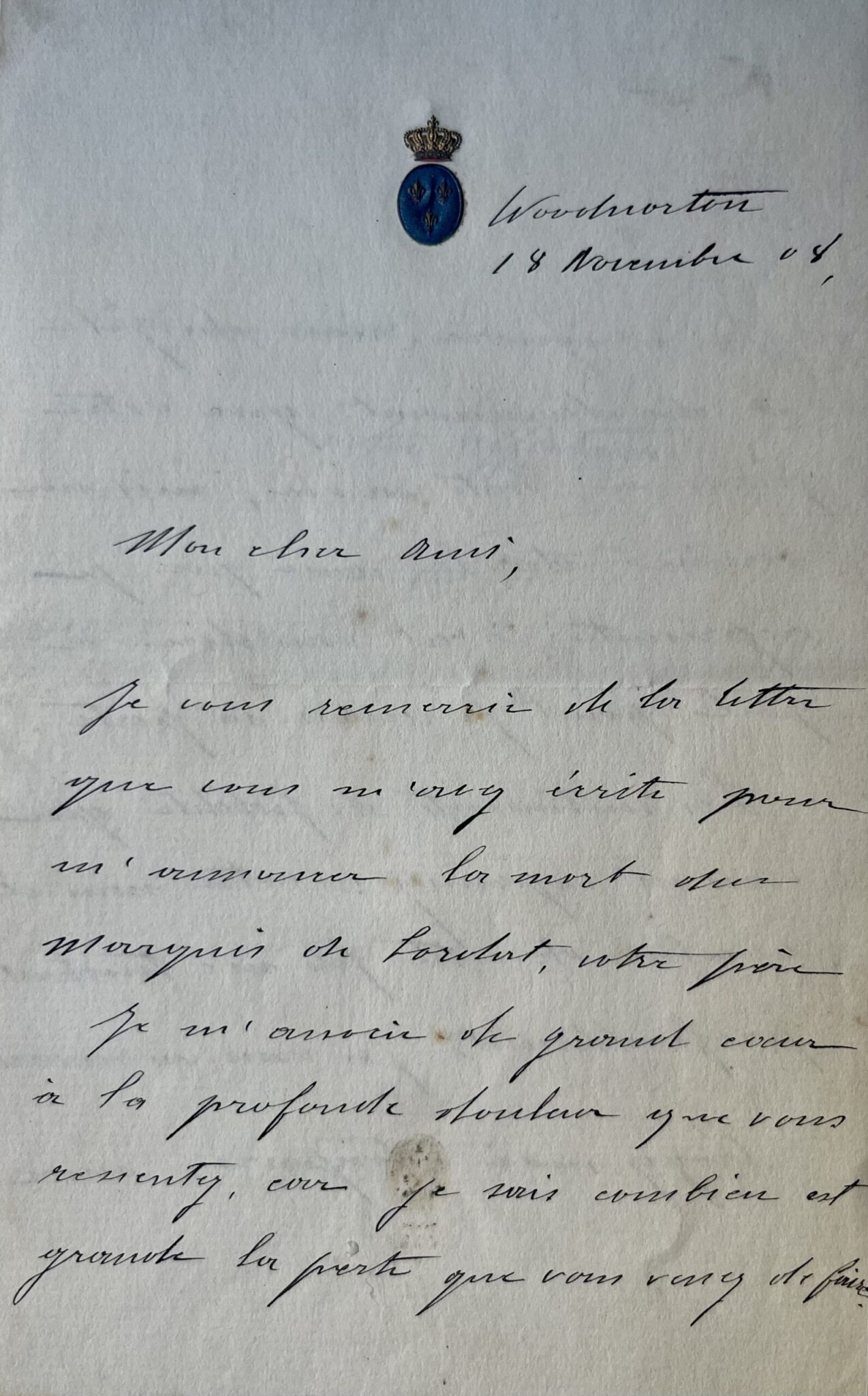 Philippe d'Orléans rend hommage au dévouement du marquis de Lordat. – vue 2 Philippe d'Orléans rend hommage au dévouement du marquis de Lordat. – vue 2