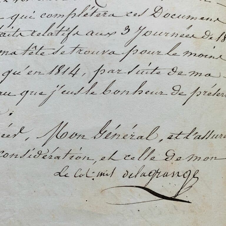 Le Colonel de La Grange évoque la Restauration et la Révolution.