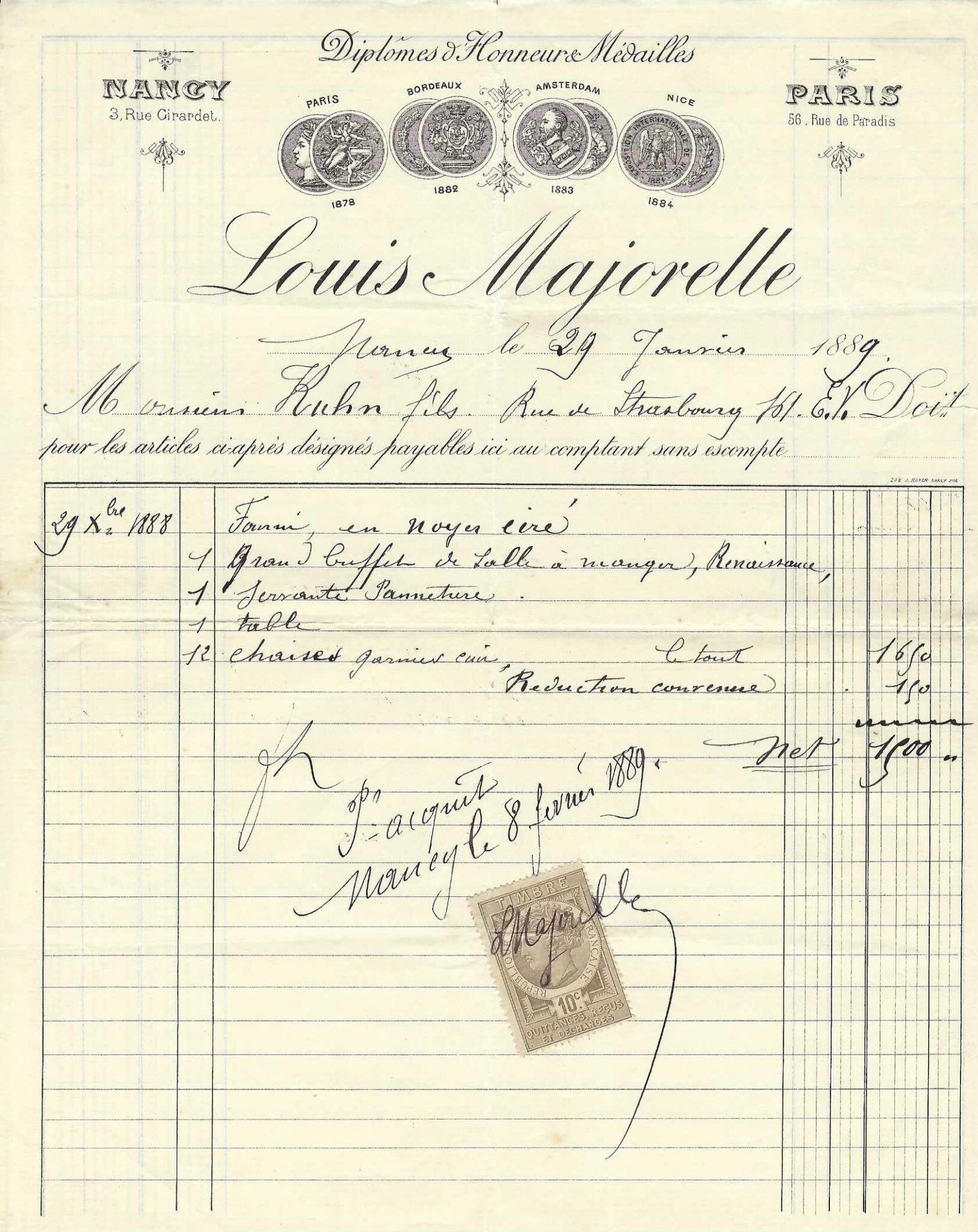 Louis Majorelle vend un ensemble de meubles de salon. Louis Majorelle vend un ensemble de meubles de salon.