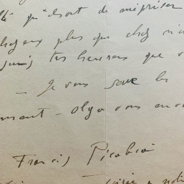 Amère lettre de Francis Picabia sur les artistes des Réalités nouvelles