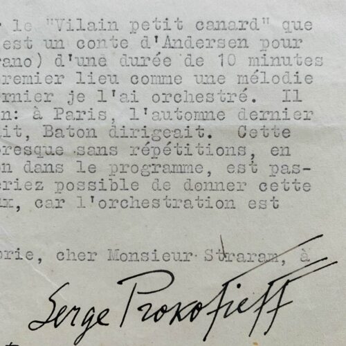 Superbe lettre musicale de Serge Prokofiev en particulier sur le remaniement de sa 2e symphonie