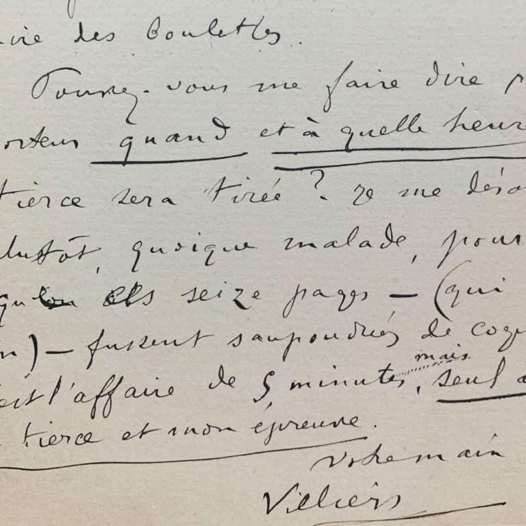 Villiers de L&rsquo;Isle-Adam corrige les épreuves d&rsquo;Axel
