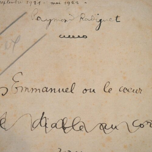 Radiguet abandonne le titre de "Diable au corps".