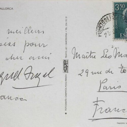 Le prix Nobel Miguel Angel Asturias adresse ses pensées.