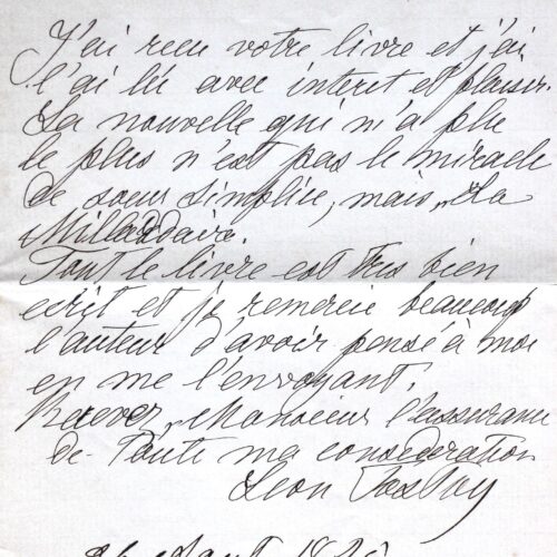Précieuse et rare lettre de Léon Tolstoï.