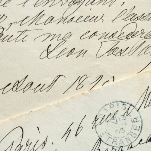 Précieuse et rare lettre de Léon Tolstoï. – vue 2