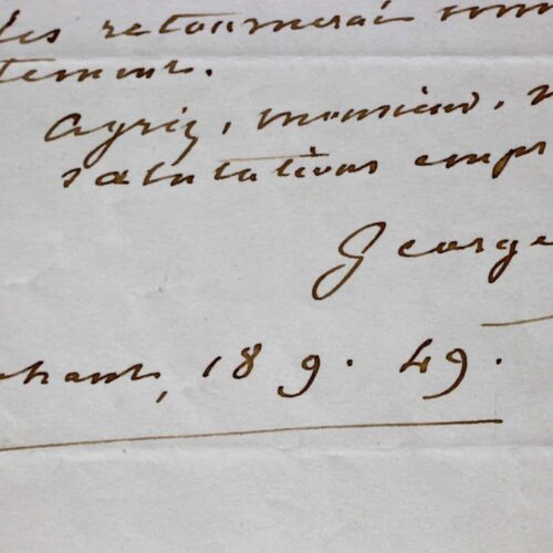 George Sand renvoie les épreuves de François le Champi.