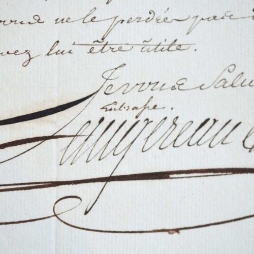 Le maréchal Augereau recommande un officier partant pour la Louisiane.