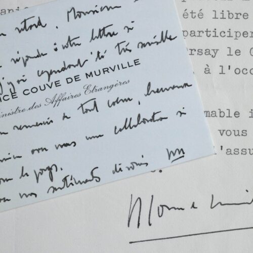 Couve de Murville renonce à assister à l'hommage à Miguel Angel Asturias.
