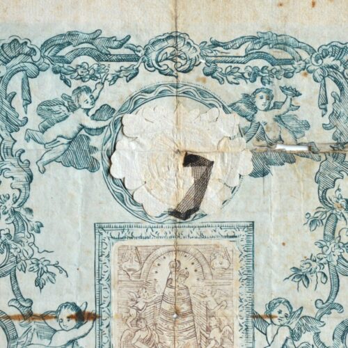 Relique de la Vierge de Lorette (Loreto) avec attestation.