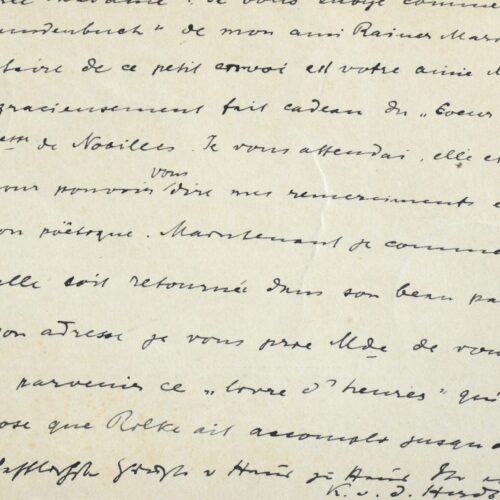 Le mécène Karl Von der Heydt loue le "stundenbuch" de Rainer Maria Rilke.