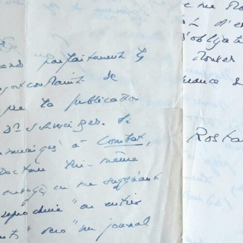 Jean Rostand oeuvre pour publier les textes du docteur Schweitzer.