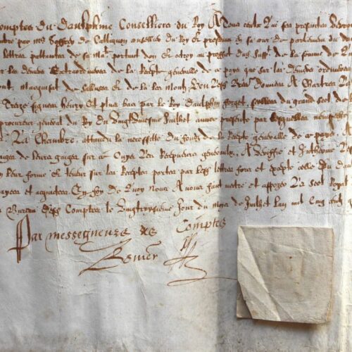 Le poète et compagnon d'Henri IV, Soffrey de Calignon, reçoit une pension.