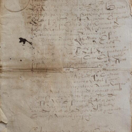 Manuscrit de 30 pp. du XVIe sur la terre de Limons (Puy-de-Dôme).