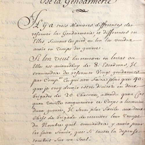 Intéressant dossier sur la réforme de la Gendarmerie sous Louis XIV.
