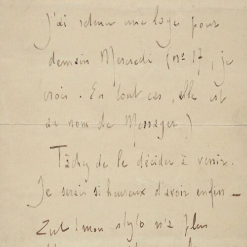 Maurice Ravel cherche à s'attirer l'estime d'André Messager. – vue 2