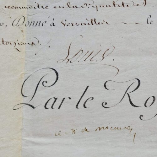 Commission de capitaine de cavalerie sous Louis XVI.