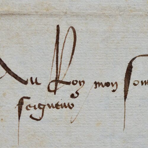 Rare lettre de Thomas Bohier à François 1er sur la reconstruction de Fontarrabie.