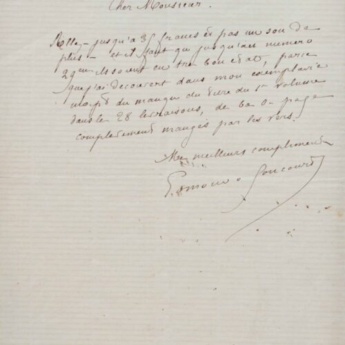 Edmond de Goncourt, bibliophile rigoureux.