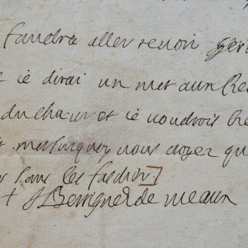 Bossuet rend visite à l'abbaye de Faremoutiers.