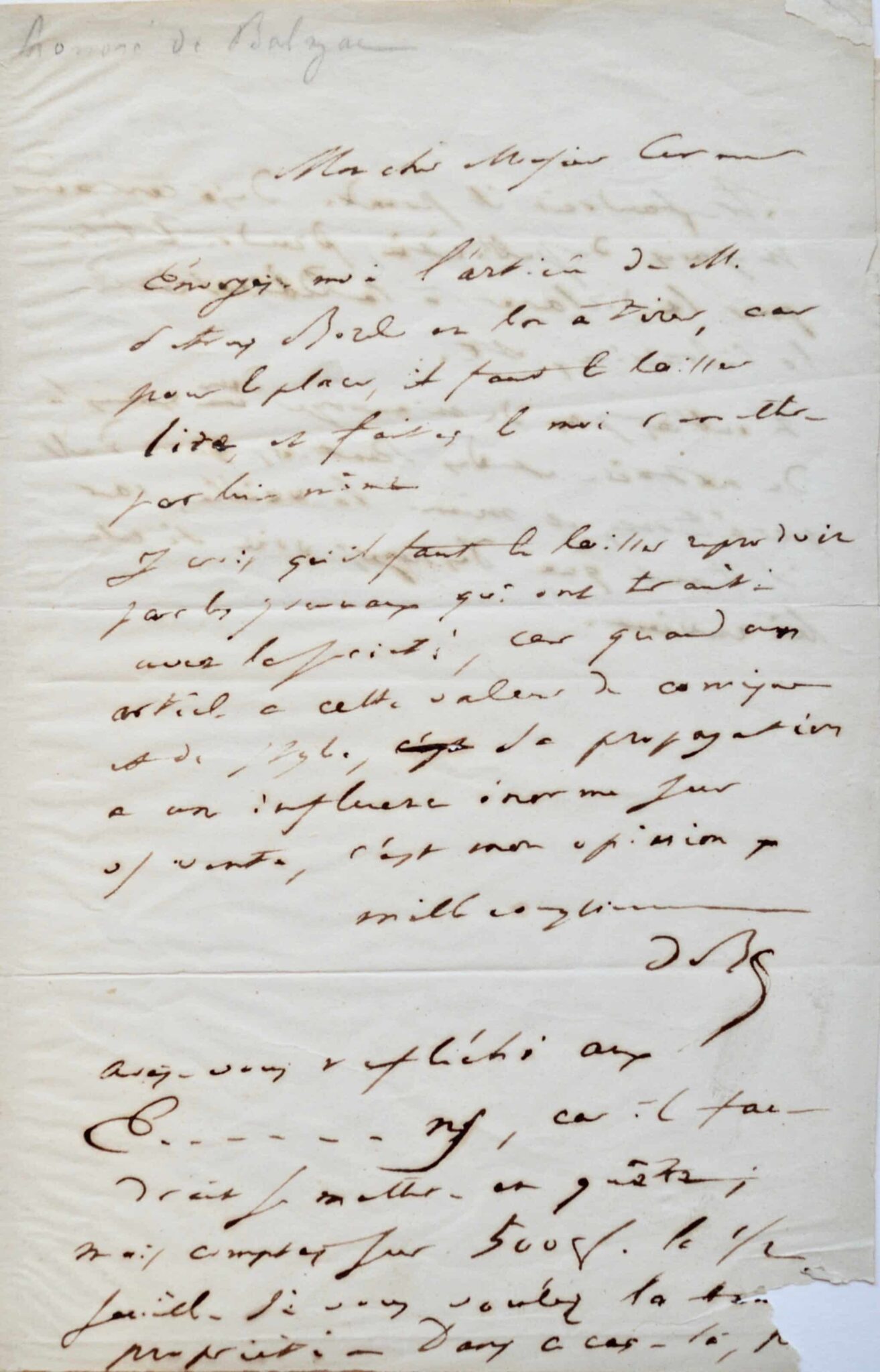Balzac soutient Pétrus Borel dans la publication des Français peints par eux-mêmes.