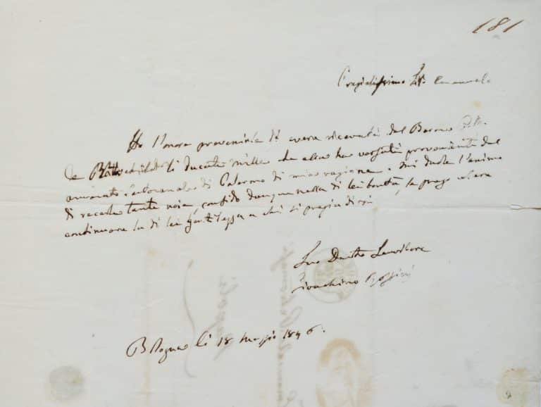 Rossini reçoit une aide de sa mécène, la baronne Charlotte de Rothschild.