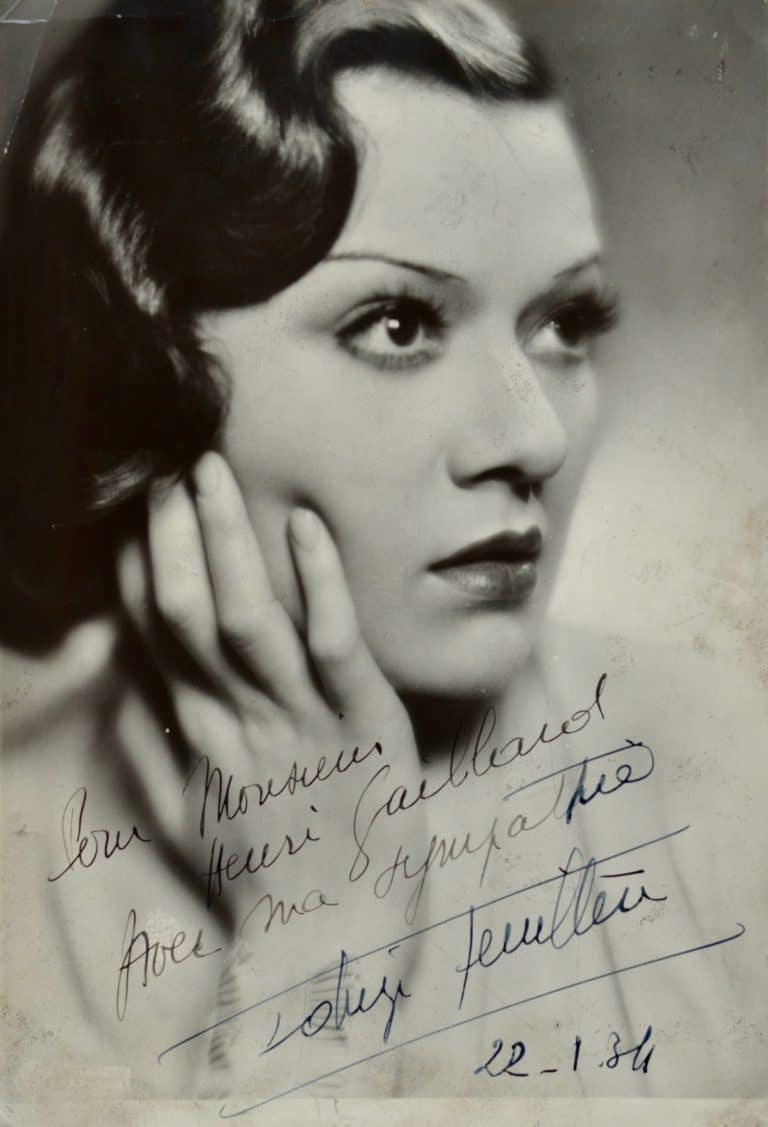 Photographie dédicacée d&rsquo;Edwige Feuillère