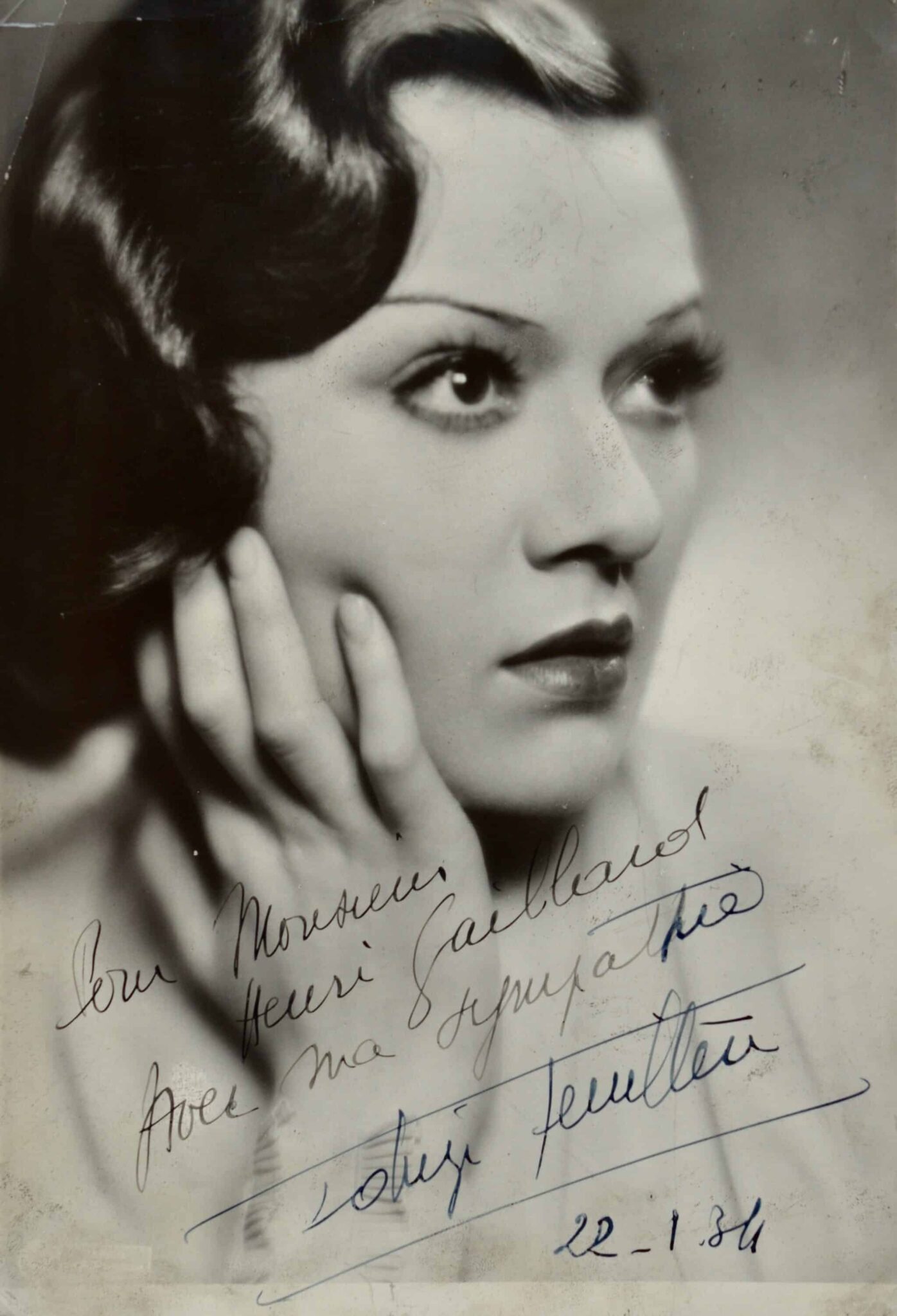 Photographie dédicacée d’Edwige Feuillère