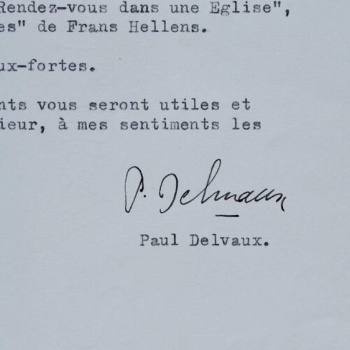 Paul Delvaux décline une proposition d'illustration.
