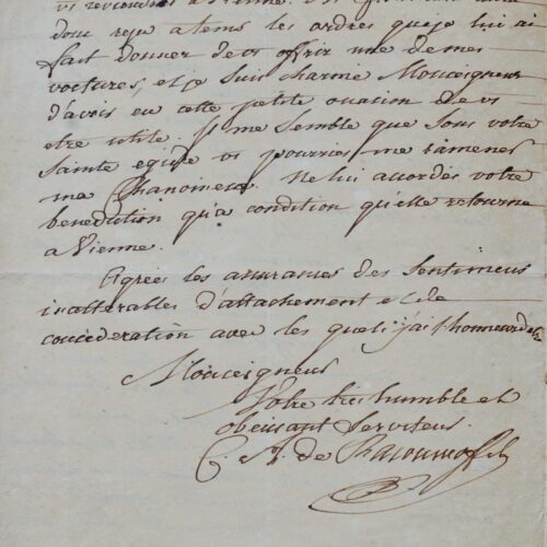 Lettre du mécène de Beethoven, le comte Andreï Razoumovsky – vue 2