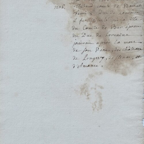Notes de lecture de Jean-Jacques Rousseau prises chez madame Dupin – vue 2