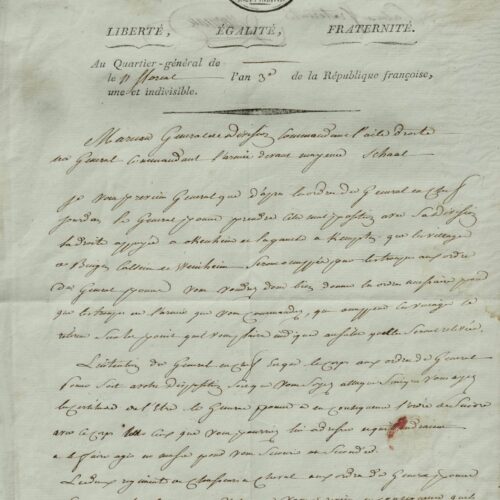 Le général Marceau donne ses instructions pendant le siège de Mayence – vue 2