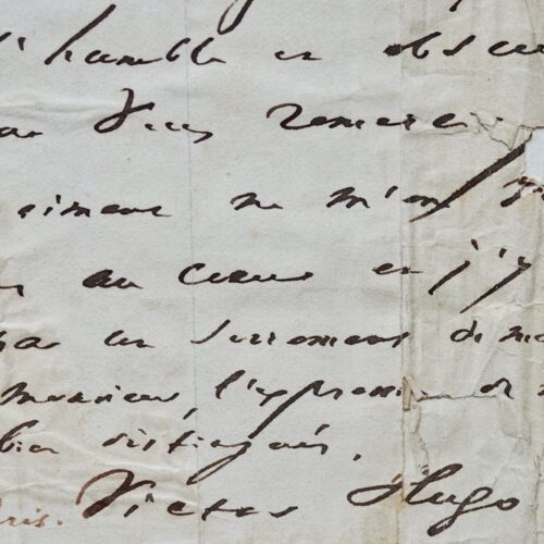 Belle lettre de Victor Hugo sur Napoléon et sa destinée