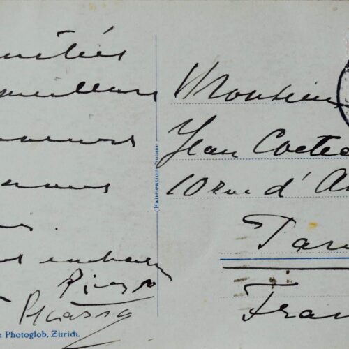 Carte postale de Picasso adressée à Jean Cocteau – vue 2