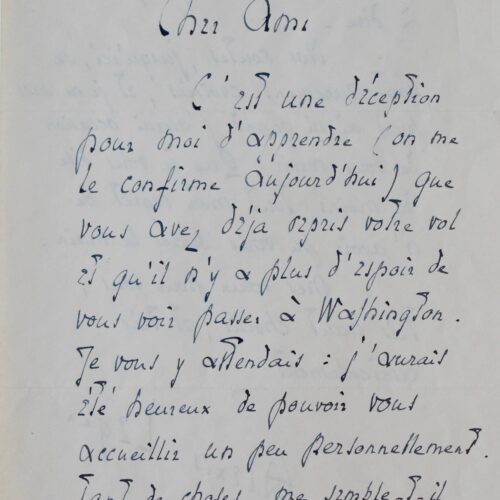 Saint-John Perse à André Malraux – vue 2