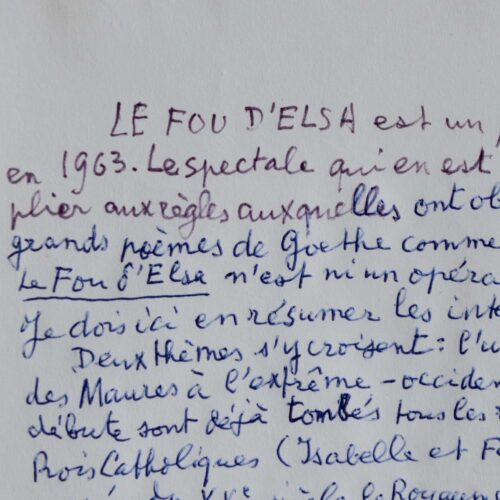 Le Fou d'Elsa, adapté au théâtre par Aragon et Werner