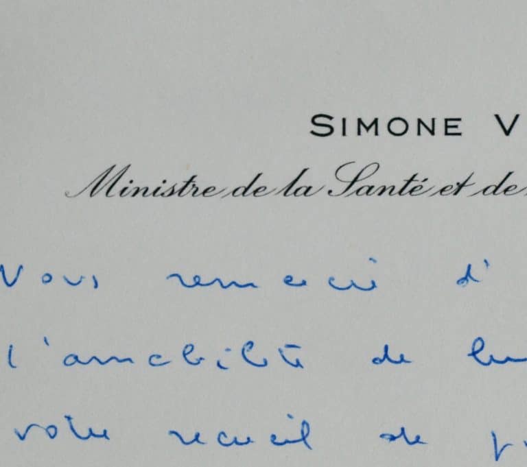 Simone Veil remercie le poète Jacques Dubois
