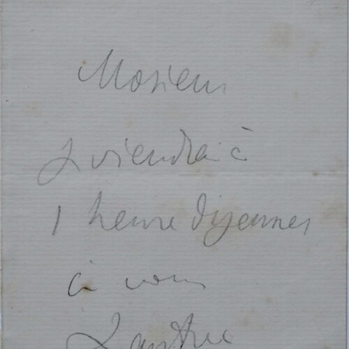 Mystérieux billet de rendez-vous de Toulouse-Lautrec – vue 2
