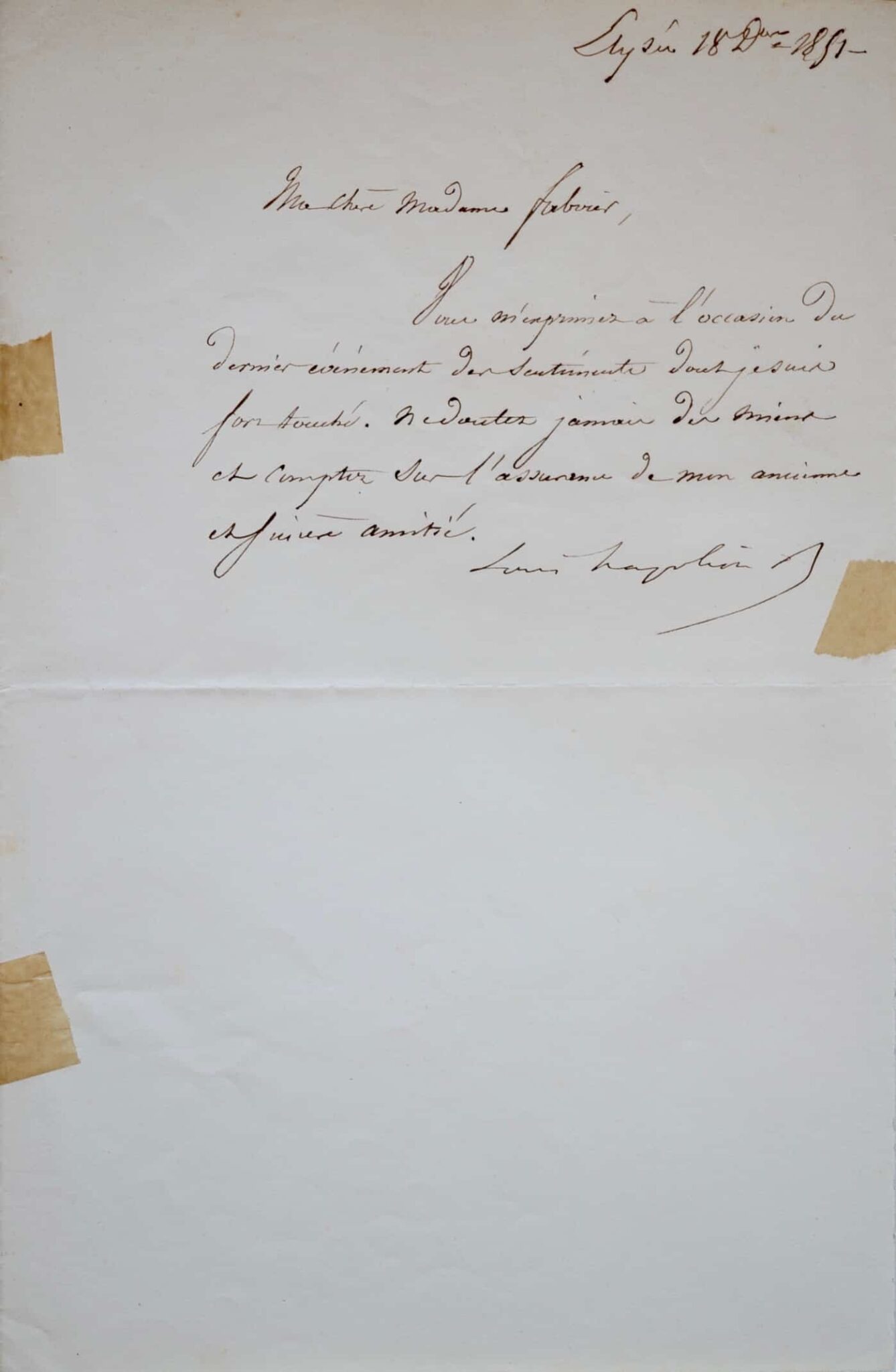 Louis-Napoléon Bonaparte évoque son coup d'État de 1851 – vue 2 Louis-Napoléon Bonaparte évoque son coup d'État de 1851 – vue 2