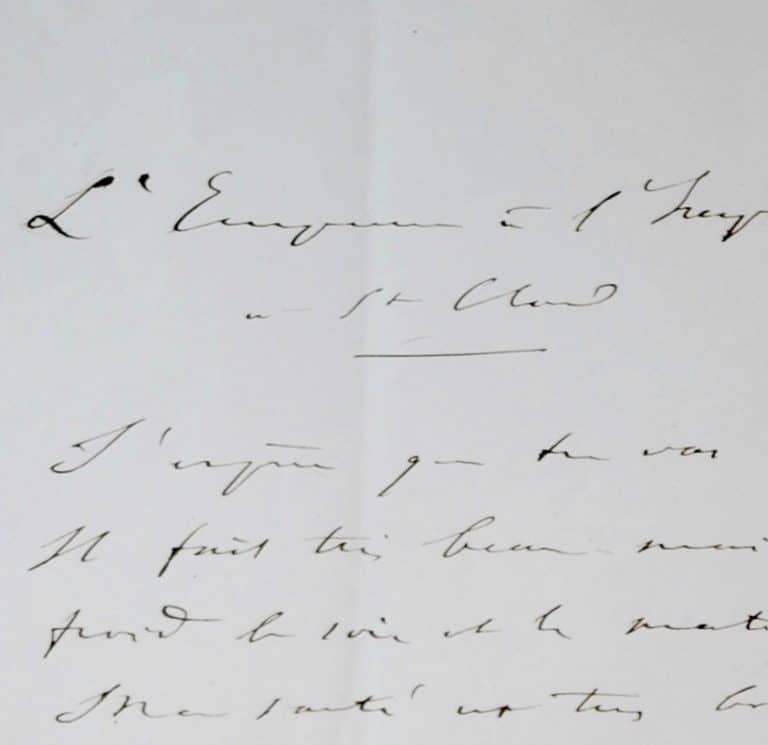 Billet de Napoléon III à Eugénie de Montijo