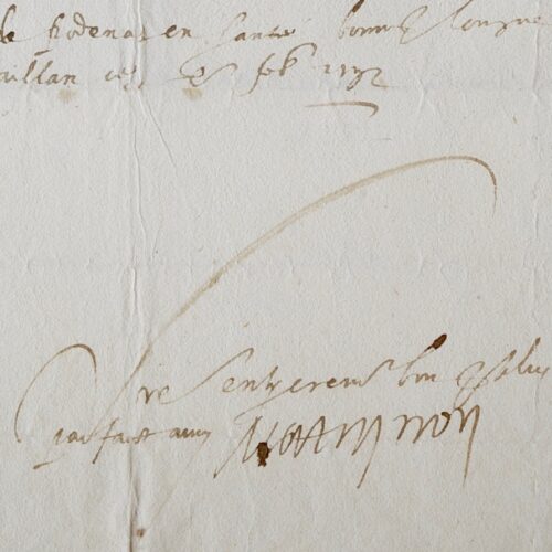 Lettre du maréchal de Matignon pendant les guerres de religion