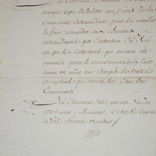 Necker transmet les intentions du Roi relatives à la Taille – vue 2
