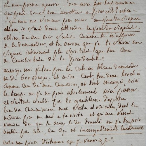 Rare lettre littéraire du marquis de Sade, sur sa pièce Tancrède – vue 2