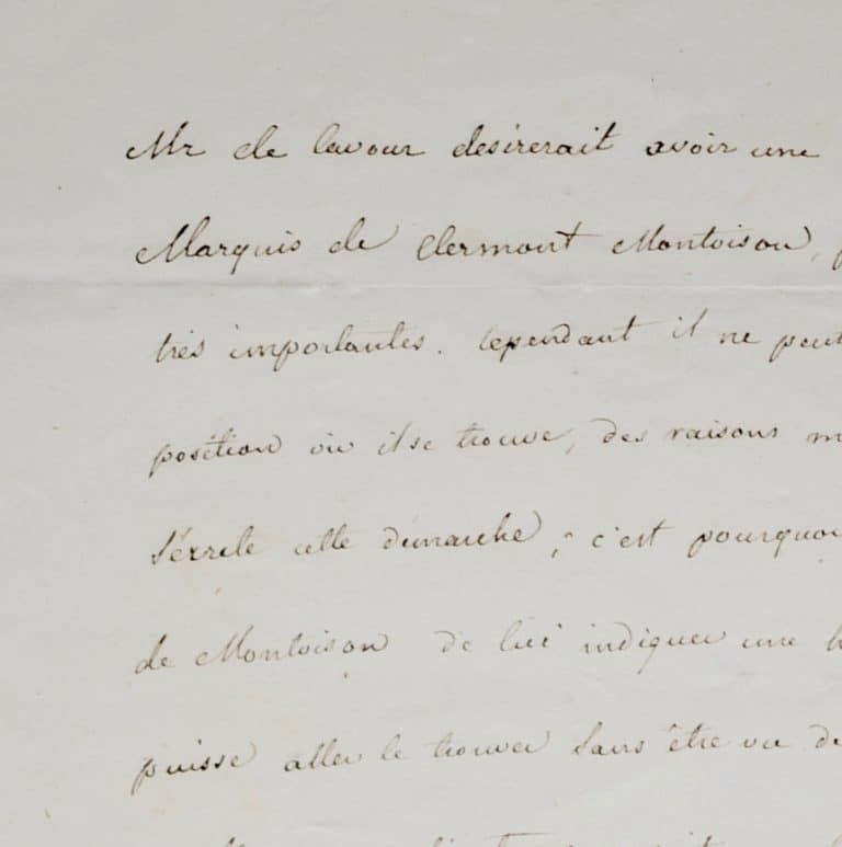 Cavour sollicite un rendez-vous secret