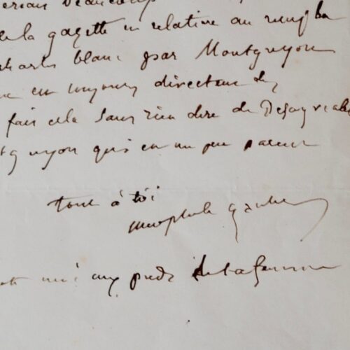 Théophile Gautier dément la démission de Charles Blanc