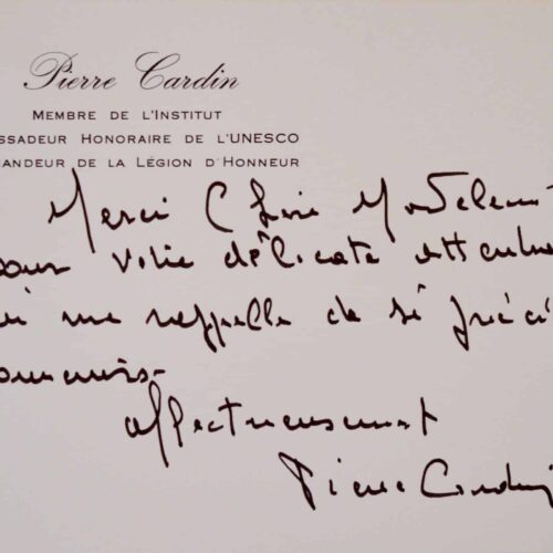 Pierre Cardin remercie Madeleine Chapsal – vue 2