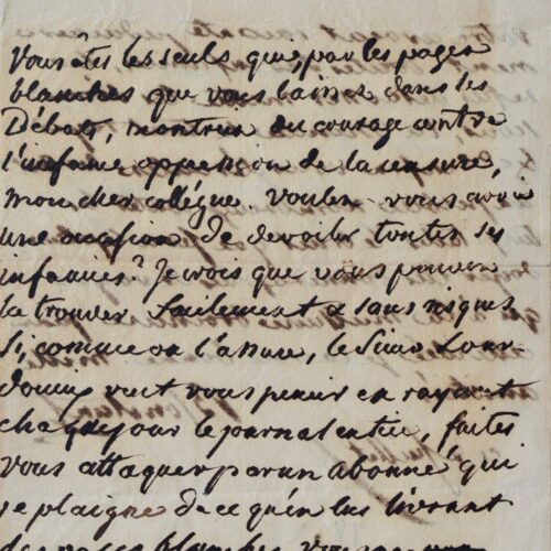 Benjamin Constant élabore une stratégie contre la censure – vue 2