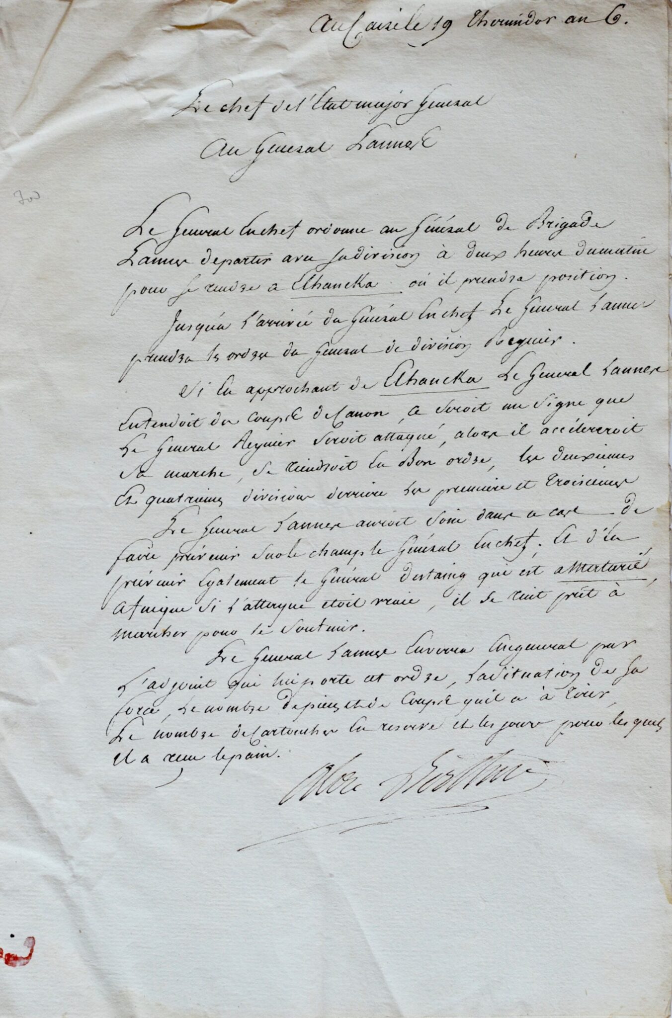 Berthier donne ses instructions à Lannes pendant la campagne d'Egypte – vue 2 Berthier donne ses instructions à Lannes pendant la campagne d'Egypte – vue 2